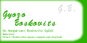 gyozo boskovits business card